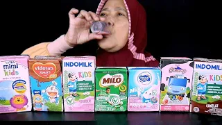 Download Minum Berbagai Jenis SUSU KOTAK ⁉️ MILO || VIDORAN XMART || Frisian Flag || indomilk || MUKBANG MP3