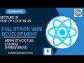 Lecture 31 Mastering Full Stack Web Development For Of Loop in JavaScript 2025