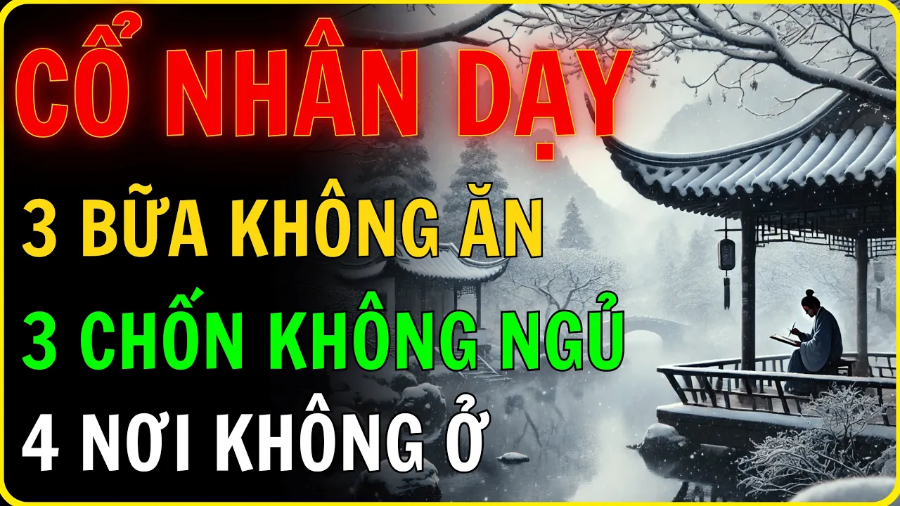 Outline Video Lời Răn Của Cổ Nhân - 3 Điều Không Ăn, 3 Chốn Không Ngủ, 4 Nơi Không Ở Để Sống Khỏe Mạnh Và An Yên