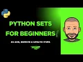 Python Sets for Beginners Add Remove Update Items