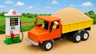 DIY Mini Tractor Builds Petrol Pump Fuel Supply For Village | Fun Construction Science Project