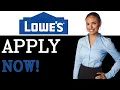 How To Apply For A Job At Lowes 2025
