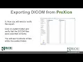 PreXion - how to export DICOM files