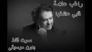 راغب علامه قلبي عشقها صوت فقط بدون موسيقى 