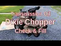 Dixie Chopper - Transmission T-Box Oil Check