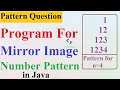 Q16 - Mirror Image Number Pattern Mirror Image Number Pattern in Java Mirror Image Pattern
