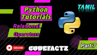 Relational Operators in PythoN Programming Python tutorials TAMIL
