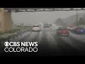 First Alert Weather Tracker shows hail falling on Interstate 70 in Denver