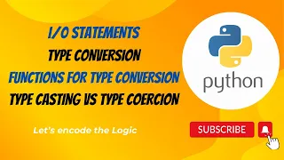Statements Type Conversion it s functions Type Casting Python Tutorials for Beginners
