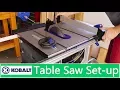 setting up Kobalt 15-Amp 10-in Carbide-Tipped Table Saw