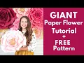 Learn How to Make Giant Paper Rose Flowers Plus Free Pattern Sweet Red Poppy