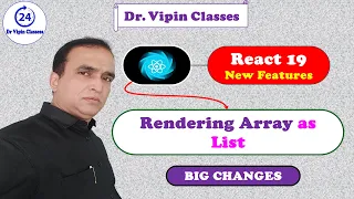 Rendering Arrays in React 19 Hindi - 6 Dr Vipin Classes