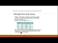 KTU DBMS MODULE 3 Nested query or sub query