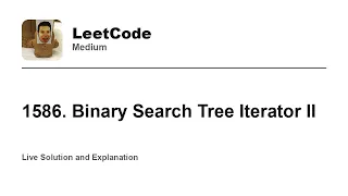 1586 Binary Search Tree Iterator II Leetcode Medium