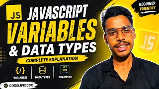 JavaScript Variables Data Types Explained Beginner Friendly CodeLife100x