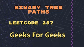 LeetCode 257 - Binary Tree Paths