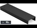 Peaha 25 Pack Matte Black Finger Pulls for Cabinets Edge Drawer Handles