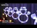 BLOOMWIN Christmas Snowflake and Snowman Curtain Lights 3m 0 75m 160LEDS