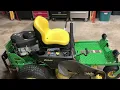 Installing headlights on a John Deere Z335E lawn tractor