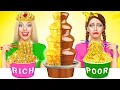 Lagu Chica Rica vs Chica Pobre Desafío De Fondue De Chocolate | Dapur Lezat Hacks Choco DO