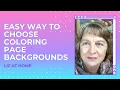 How to easily choose background colors for adult coloring pages