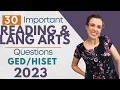 HiSET Reading GED Language Arts 2023 - Pass the Test