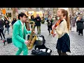 Download Lagu “Dance Monkey” in Italy | Karolina Protsenko Violin \u0026 Daniele Vitale Sax