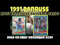 1991 Donruss Most Expensive eBay Sales Baseball Cards - December 2024
