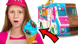Nastya e caminhão de sorvete DIY