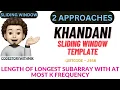 Length of Longest Subarray With at Most K Frequency 2 Ways Leetcode 2958 codestorywithMIK