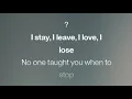 Jessie Murph – I Stay I Leave I Love I Lose (Lyrics)