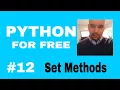 Learn Python for High Paying Job Free Course set methods