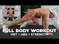 35 Min Full Body Sweat HIIT Abs Dumbbell Strength