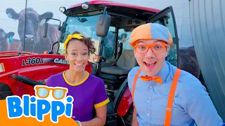 On The Farm With Meekah & Blippi 🐮 | Blippi's Adventures | Educational Kids Videos