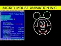 Mickey Mouse drawing in C Programming C graphics program Mickey mouse animation c programming