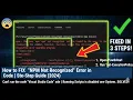 How to FIX NPM Not Recognized Error in VS Code Step-by-Step 2026