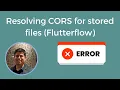 Resolving CORS Error for files stored in Firebase Storage Flutterflow