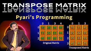 Transpose Matrix using java Matrix program for ICSE ISC computer science