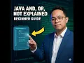 Boolean Operators in Java Easy Beginner Explanation