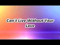 Can't Live Without Your Love MVM