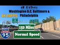 4K Drive Washington D C Baltimore Philadelphia I 95 North Interstate 95 North Virginia