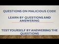 Updated - EXIT Exam Preparation Questions on MALICIOUS CODE - COMPUTER THREAT | Cyber Security.