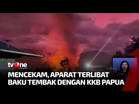 Detik-detik Video Aksi KKB Bakar Belasan Rumah Warga di Puncak, Papua