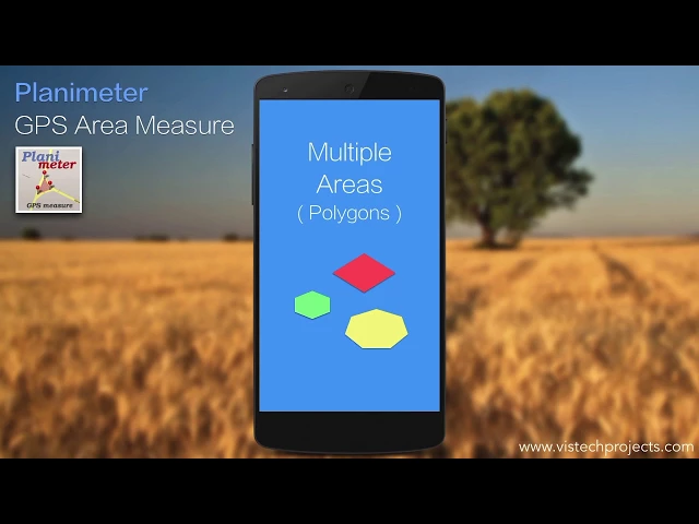 Planimeter - GPS area measure on Android. New Multiple Areas measurements.