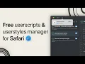 Free Userscripts and Userstyles Manager for Safari