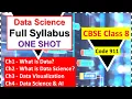 Master Class 8 Data Science in 45 Mins CBSE One Shot Full Syllabus Guide Subject Code 911