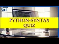 Lesson 18 - Python-Syntax