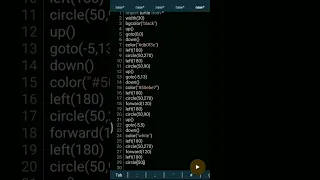 Tik tok logo in turtle graphics