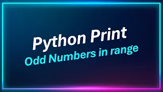 write a python program to print the odd numbers in a range given by the user
