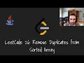 LeetCode 26 Remove Duplicates from Sorted Array Java